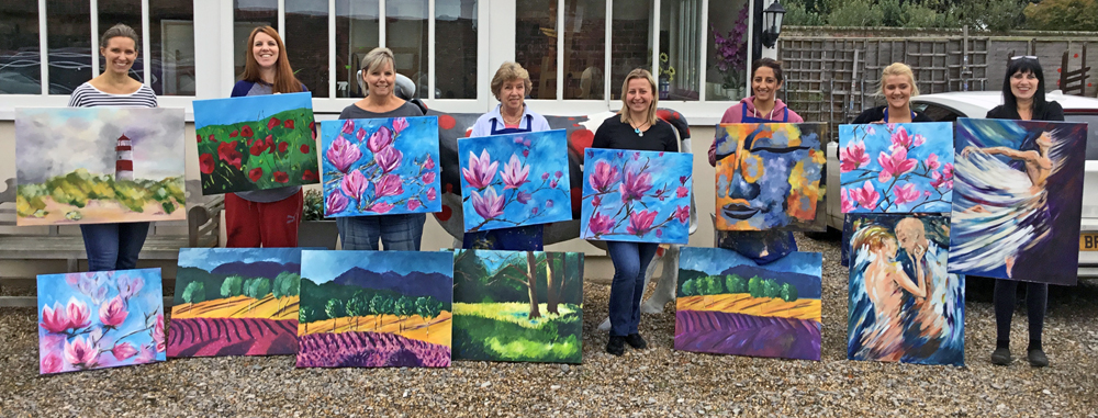 Begin acrylic painting weekend