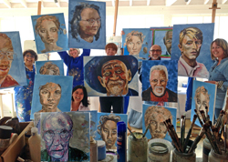 Begin portraits in acrylic