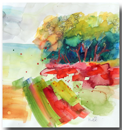 Begin watercolour painting