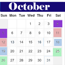 October painting courses
