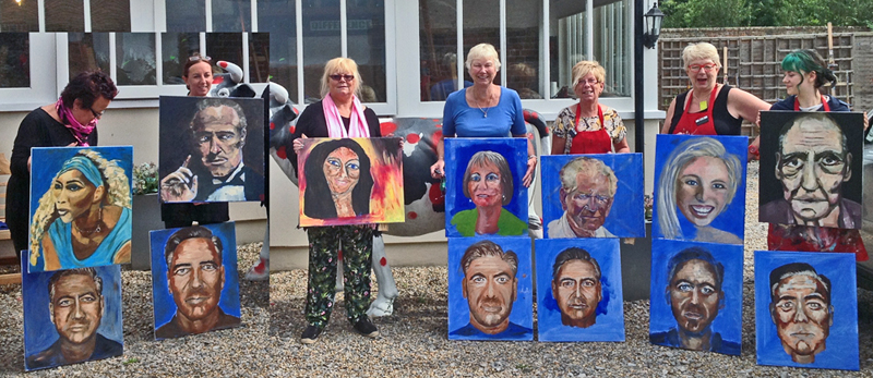 Begin portraits in acrylics painting weekends