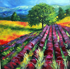 Begin acrylic contemporary painting